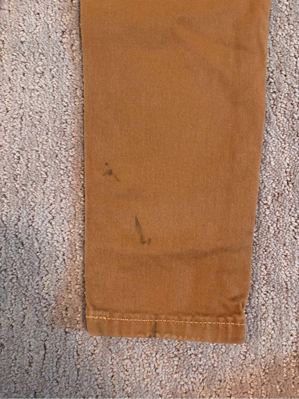 GAP Slim Straight Jeans in Tan with Drawstring Waist